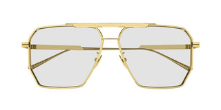 Bottega Veneta Bv1012s Men Gold Pilot Sunglasses