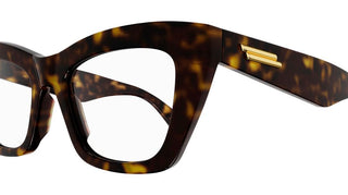 Bottega Veneta Bv1215o Women Havana Butterfly Eyeglasses