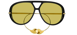 Bottega Veneta Bv1273s Women Black Pilot Sunglasses