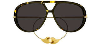 Bottega Veneta Bv1273s Women Havana Pilot Sunglasses