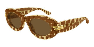 Bottega Veneta BV1322S women Brown Round Sunglasses