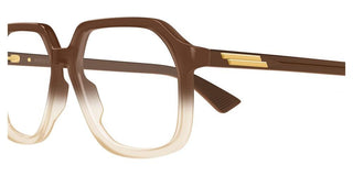 Bottega Veneta BV1329O unisex Brown Geometric Eyeglasses