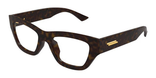 Bottega Veneta BV1360O women Havana Squared Eyeglasses