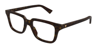 Bottega Veneta BV1365O unisex Havana Squared Eyeglasses