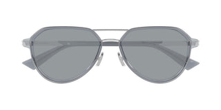 Bottega Veneta BV1373S unisex Grey Pilot Sunglasses