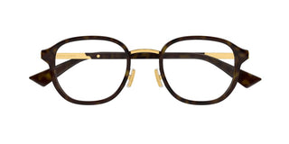 Bottega Veneta BV1376O men Havana Round Eyeglasses