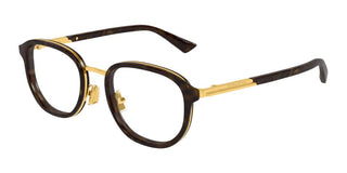 Bottega Veneta BV1378OK unisex Havana Round Eyeglasses