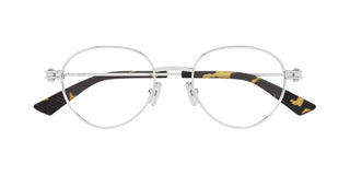 Bottega Veneta BV1382O unisex Silver Round Eyeglasses