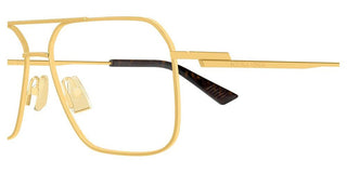Bottega Veneta BV1384O men Gold Geometric Eyeglasses