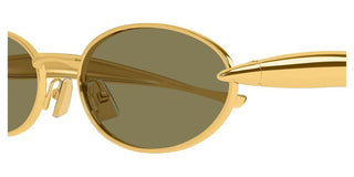 Bottega Veneta BV1386S unisex Gold Oval Sunglasses