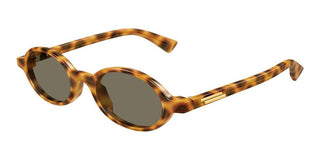 Bottega Veneta BV1388S unisex Havana Round Sunglasses