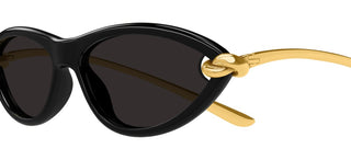 Bottega Veneta Bv1390s Women Black Cat Eye Sunglasses