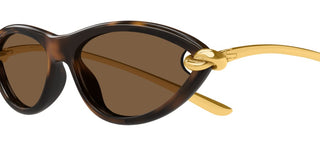 Bottega Veneta BV1390S women Havana Cat Eye Sunglasses