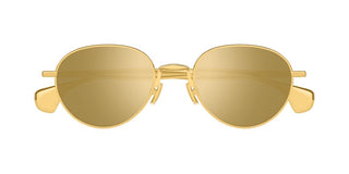 Bottega Veneta BV1396S unisex Gold Round Sunglasses