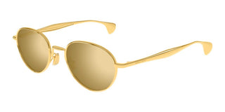 Bottega Veneta BV1396S unisex Gold Round Sunglasses