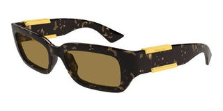 Bottega Veneta BV1406S unisex Havana Squared Sunglasses