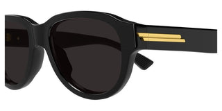 Bottega Veneta BV1410S men Black Round Sunglasses