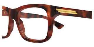 Bottega Veneta BV1412O men Havana Squared Eyeglasses