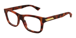 Bottega Veneta BV1412O men Havana Squared Eyeglasses