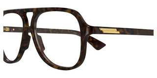 Bottega Veneta BV1417O unisex Havana Pilot Eyeglasses
