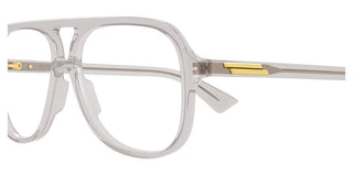 Bottega Veneta BV1417O unisex Grey Pilot Eyeglasses