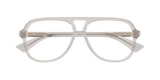 Bottega Veneta BV1417O unisex Grey Pilot Eyeglasses