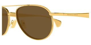 Bottega Veneta BV1419S unisex Gold Geometric Sunglasses