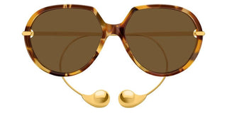 Bottega Veneta BV1436S unisex Havana Sunglasses