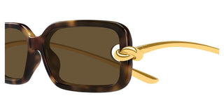 Bottega Veneta BV1439S women Havana Squared Sunglasses