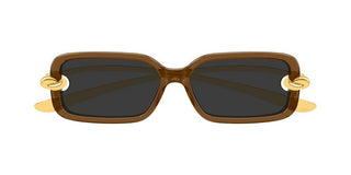 Bottega Veneta BV1439S women Brown Squared Sunglasses