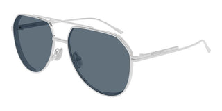 Bottega Veneta BV1465S unisex Silver Pilot Sunglasses
