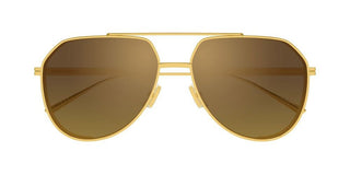 Bottega Veneta BV1465S unisex Gold Pilot Sunglasses