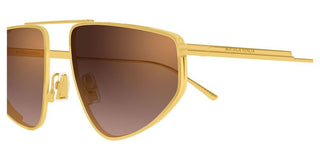 Bottega Veneta BV1466S women Gold Pilot Sunglasses