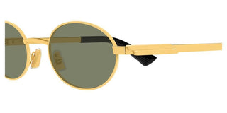 Bottega Veneta BV1470S unisex Gold Round Sunglasses