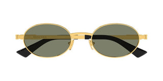 Bottega Veneta BV1470S unisex Gold Round Sunglasses