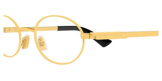 Bottega Veneta BV1470S unisex Gold Round Sunglasses