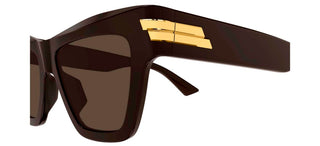 Bottega Veneta BV1489S women Brown Cat Eye Sunglasses