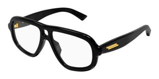 Bottega Veneta BV1495O unisex Black Pilot Eyeglasses