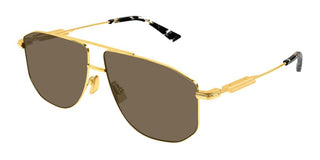 Bottega Veneta BV1509S unisex Gold Pilot Sunglasses
