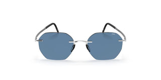 Silhouette Cabrillo Rimless 8748 Unisex Silver Geometric Sunglasses