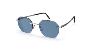 Silhouette Cabrillo Rimless 8748 Unisex Silver Geometric Sunglasses