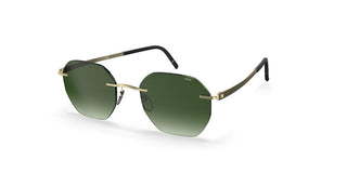 Silhouette Cabrillo Rimless 8748 Unisex Gold Geometric Sunglasses