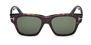 Tom Ford Caine-02 Ft1280 Unisex Havana Squared Sunglasses
