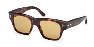 Tom Ford Caine-02 Ft1280 Unisex Havana Squared Sunglasses