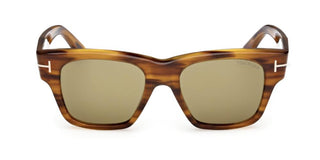 Tom Ford Caine-02 Ft1280 Unisex Havana Squared Sunglasses