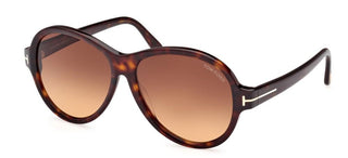 Tom Ford CAMRYN FT 1033 women Havana Pilot Sunglasses