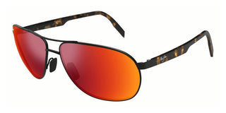 Maui Jim Castles Mj0728s Unisex Black Pilot Sunglasses