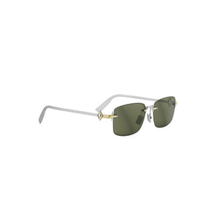 DIOR CD Diamond CD Diamond S11U men Gold Rectangle Sunglasses
