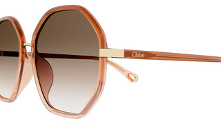 Chloé CH0133SA women Brown Geometric Sunglasses