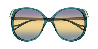 Chloé CH0285S women Green Squared Sunglasses